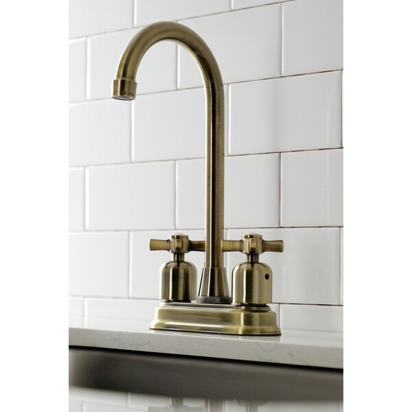 KB8493ZX Bar Faucet, Antique Brass